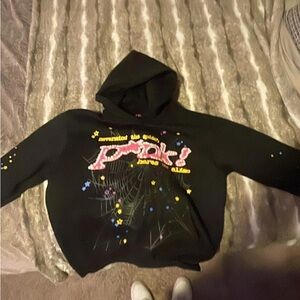 Sp5der hoodie Black